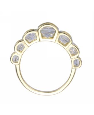 Sterling Sivlver Gold Plated Cubic Zirconia Vintage Ring