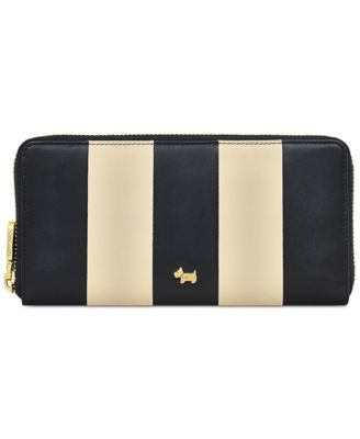 Radley London - Large Zip Around Striped Leather Wallet