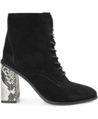 Women's Edda Block Heel Lace Up Booties