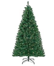 Glitzhome 8ft/10ft Pre-Lit Deluxe White Pine Slim Christmas Tree