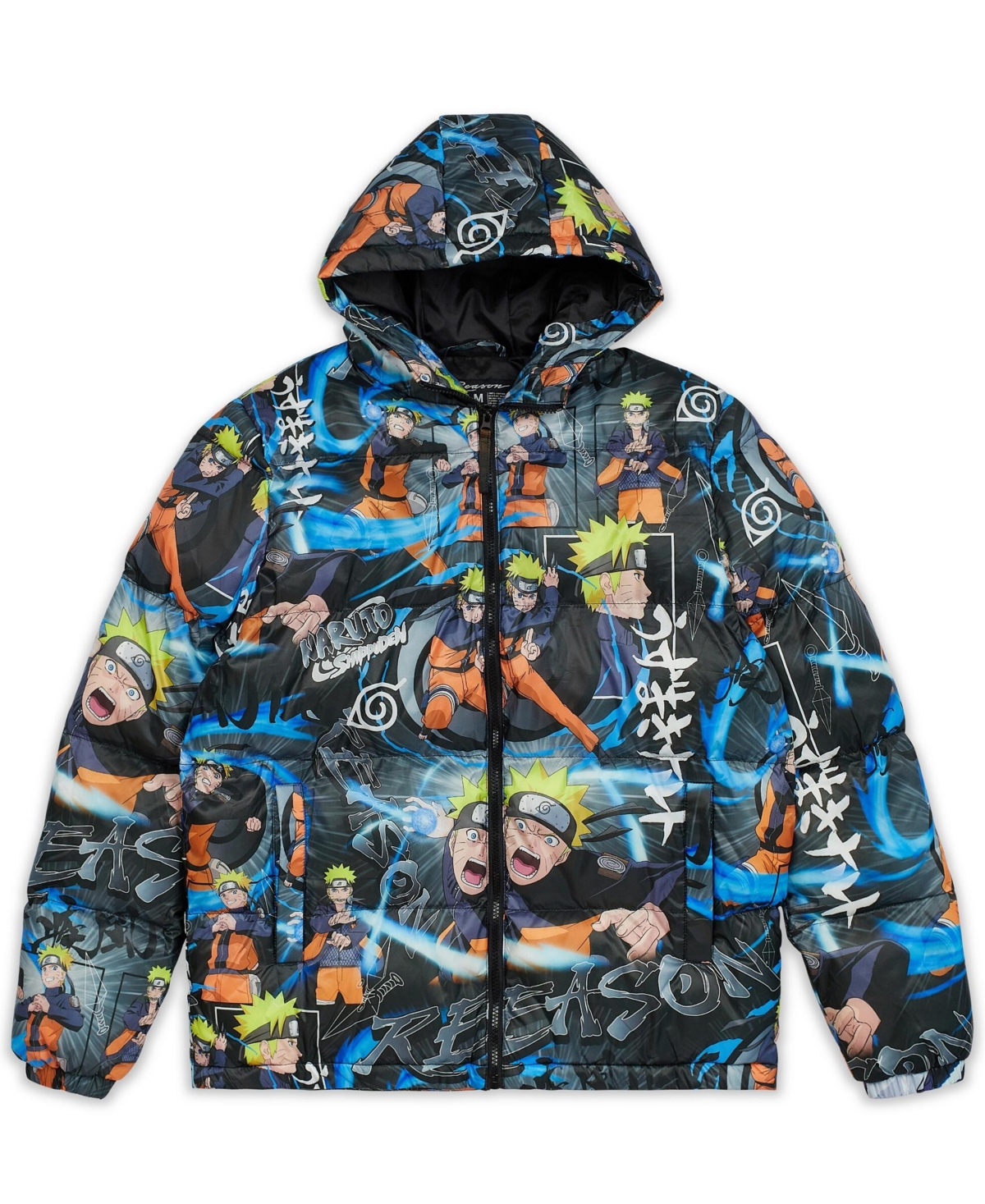 Reason Men's Naruto All Over Print Puffer Jacket In Multi ModeSens