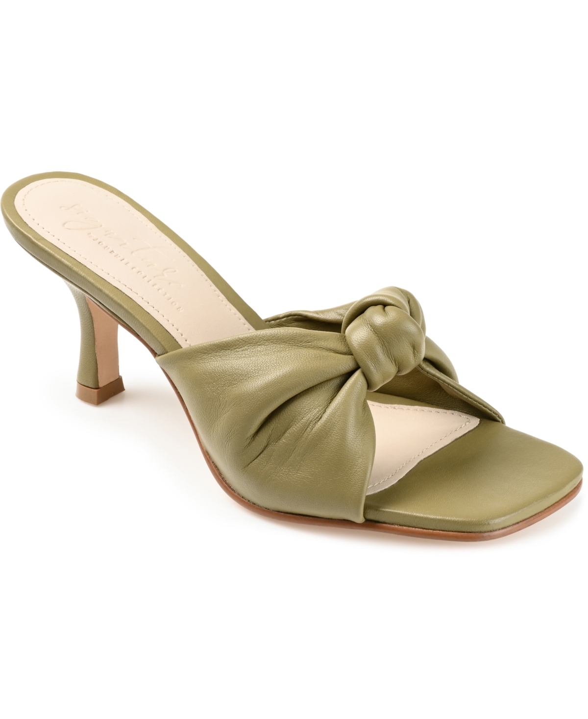 Women's Finlee Knotted Slip Op Mule Sandals - Sage
