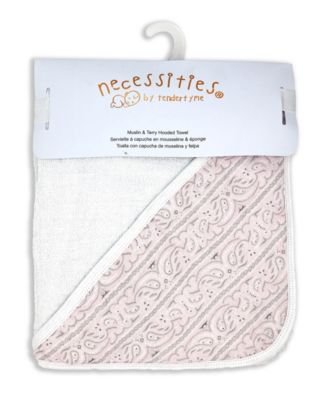 Baby Boys or Baby Girls Muslin Lined Hooded Towel