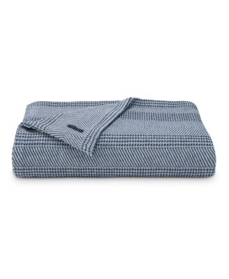 Chevron Stripe Yarn Dye Cotton Blanket, King