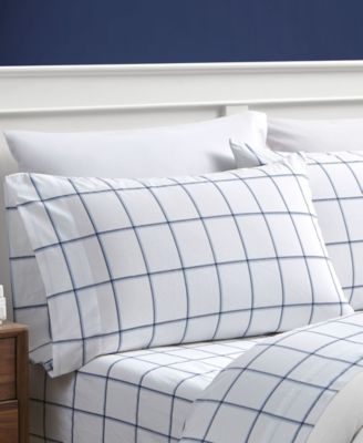 Plot Cotton Percale 3-Piece Sheet Set, Twin XL