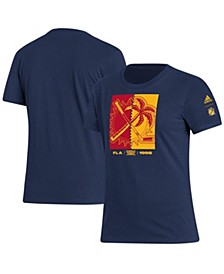 Women's Navy Florida Panthers Reverse Retro 2.0 Playmaker T-shirt