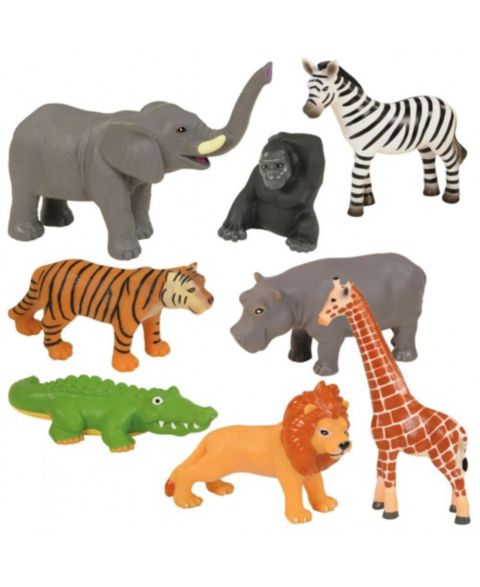 Детские игрушки Kaplan Early Learning Jungle Animal 8-Piece Set, Ages 18 Months+