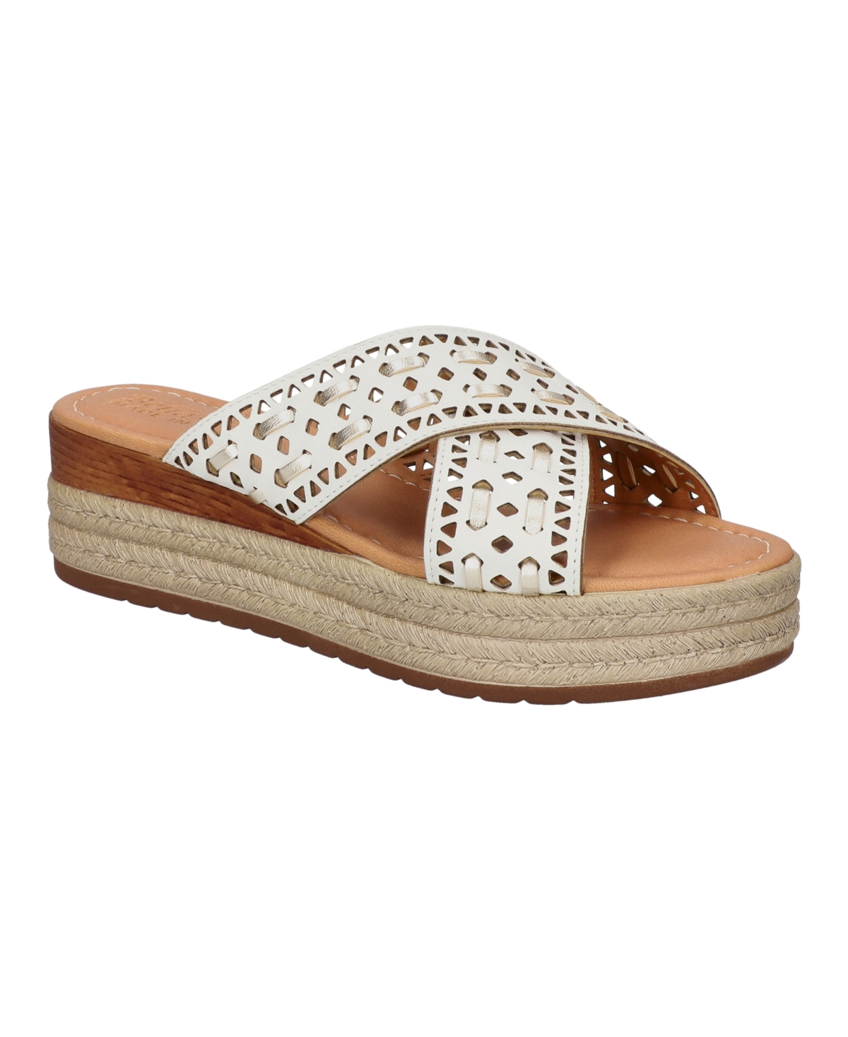 Bella Vita Women's Exa-italy Slide Sandals Women's Shoes In White/champagne Leather