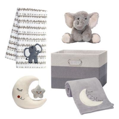 Baby Gray 5-Piece Gift Basket Shower/Newborn Welcome Home