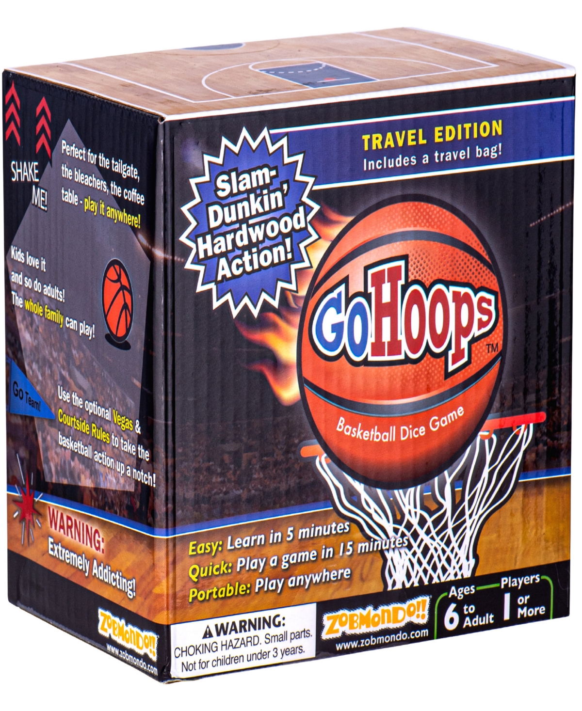 Zobmondo Kids' Gohoops Basketball Play Basketball Anywhere With Fun Portable Custom Dice 10 Piece Set In Multi