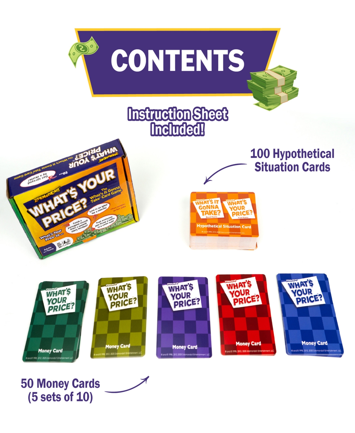 Zobmondo What's Your Price Card Game In Multi