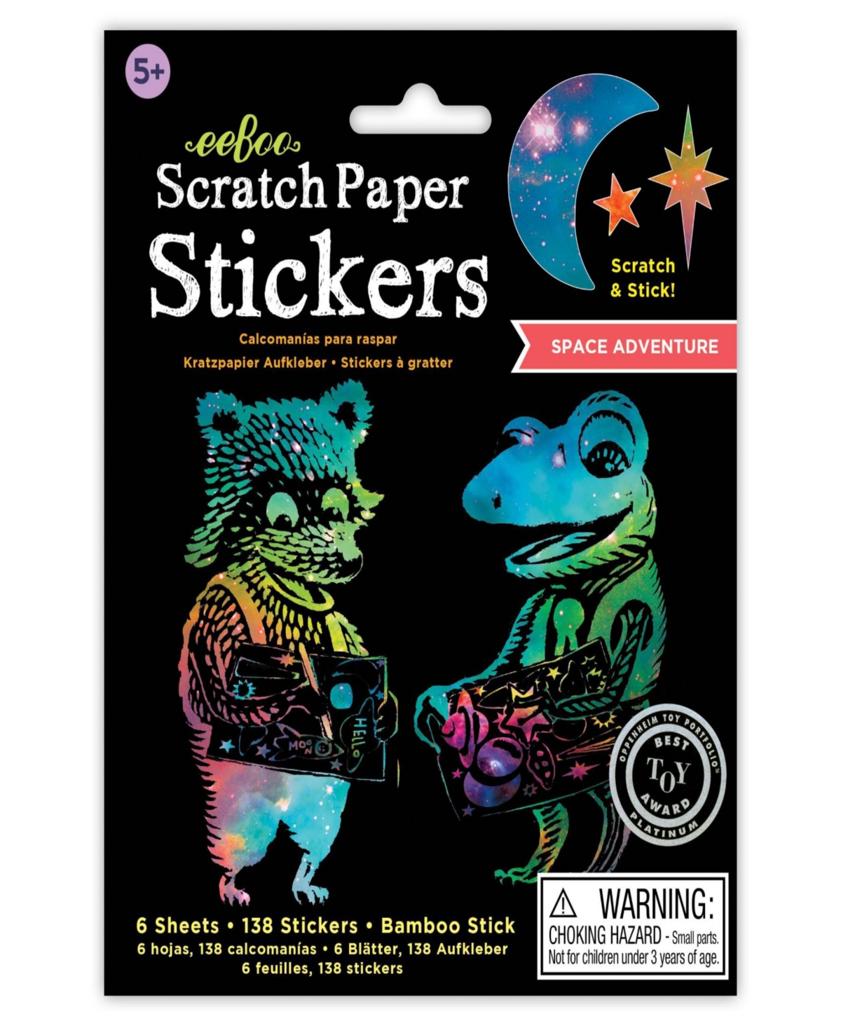 Scratch Paper Stickers Space Adventure - Multi