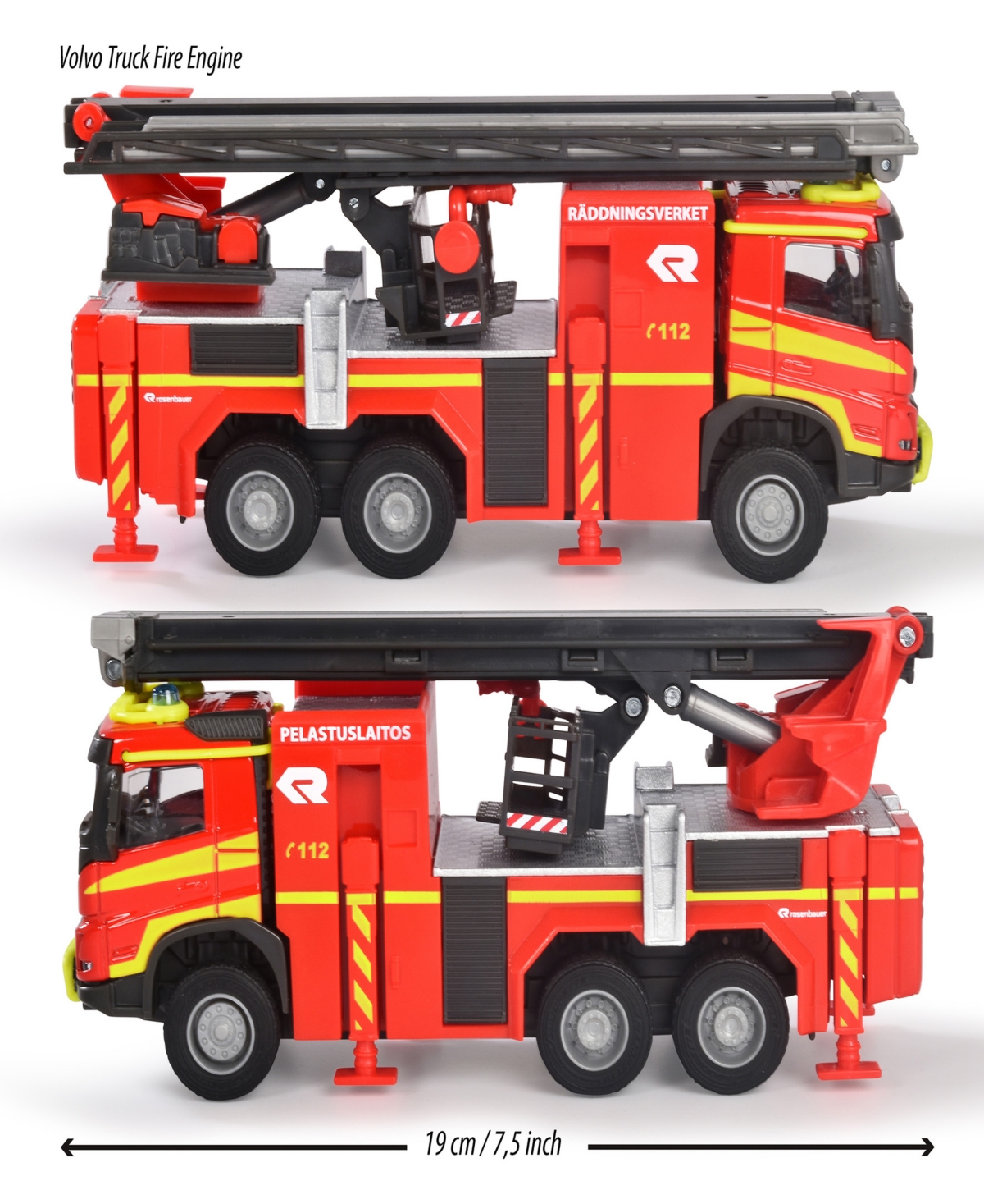 Majorette Volvo Truck Fire Engine Die-cast Light Sound Vehicle In Multi