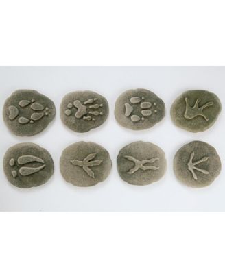 Let's Investigate Woodland Footprint Stones, Set of 8