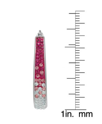 Women's Color Crystal Hoop Earrings