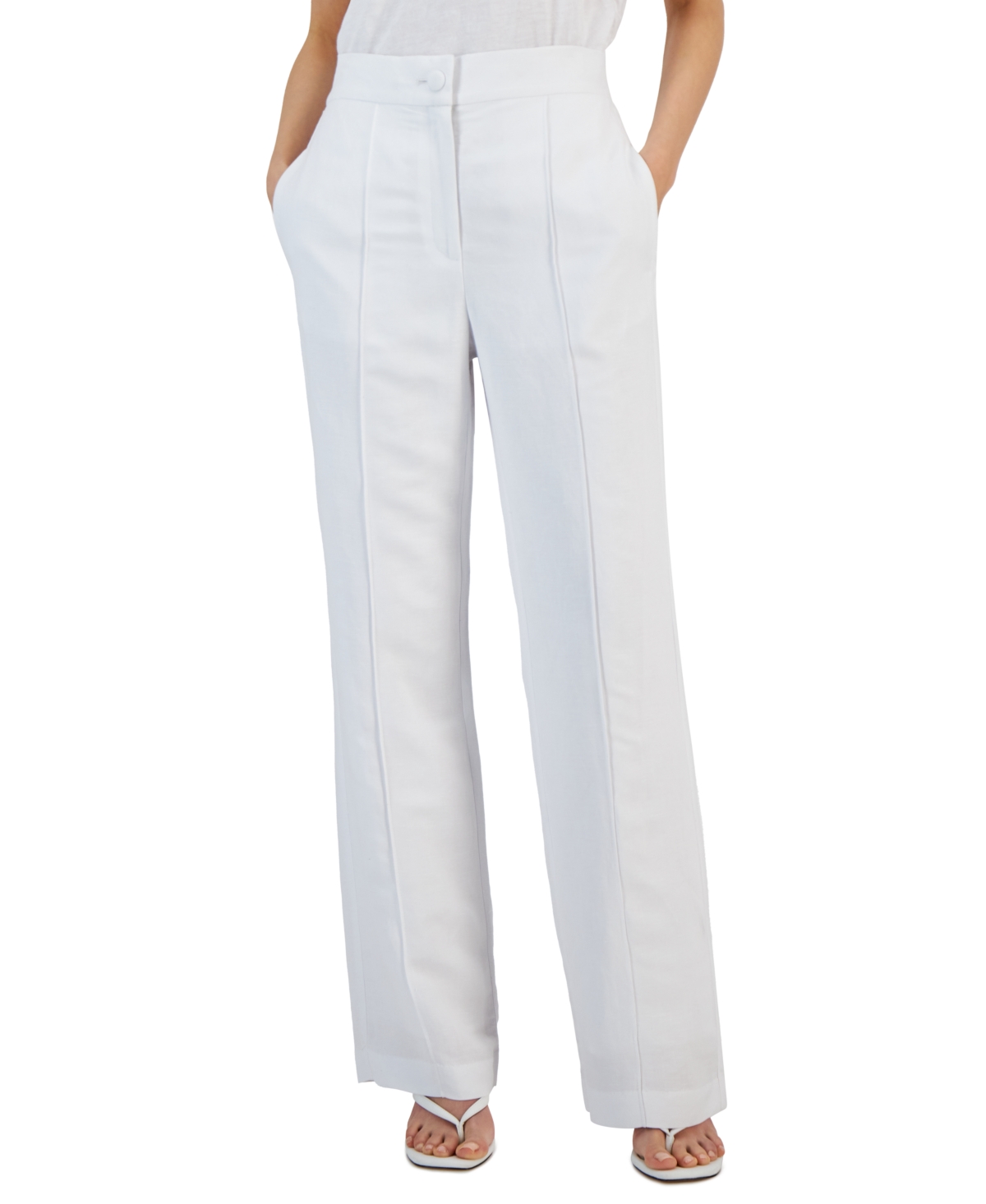 Alfani Women's Lined Linenblend Suit Trousers, Created For Macy's In