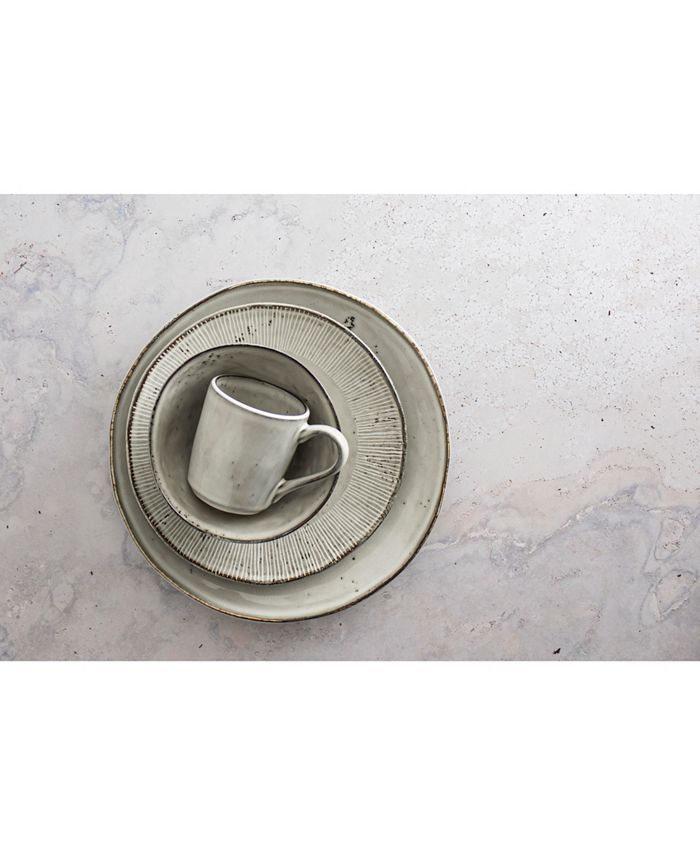 Dutch Rose Amsterdam Organic 12 Piece Dinnerware Set, Service for 4