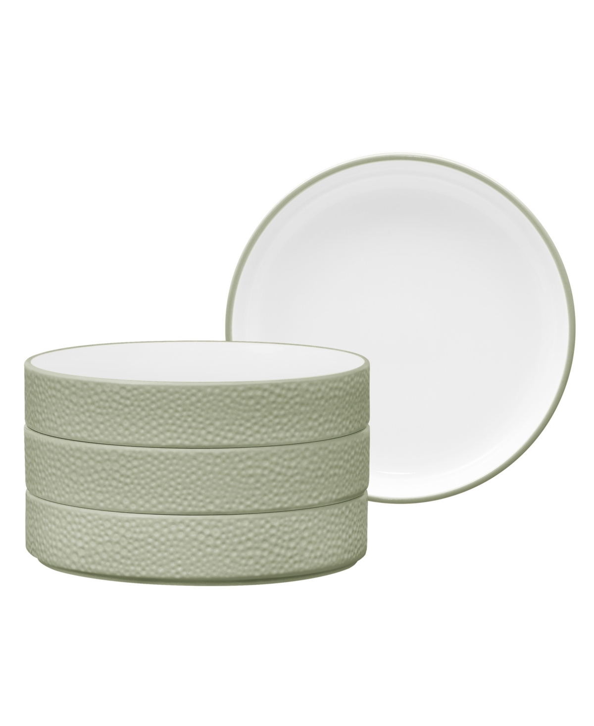 Noritake Colortex Stone Stax Deep Plates, Set of 4