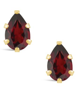 Gemstone Stud Earrings in 10k Yellow Gold