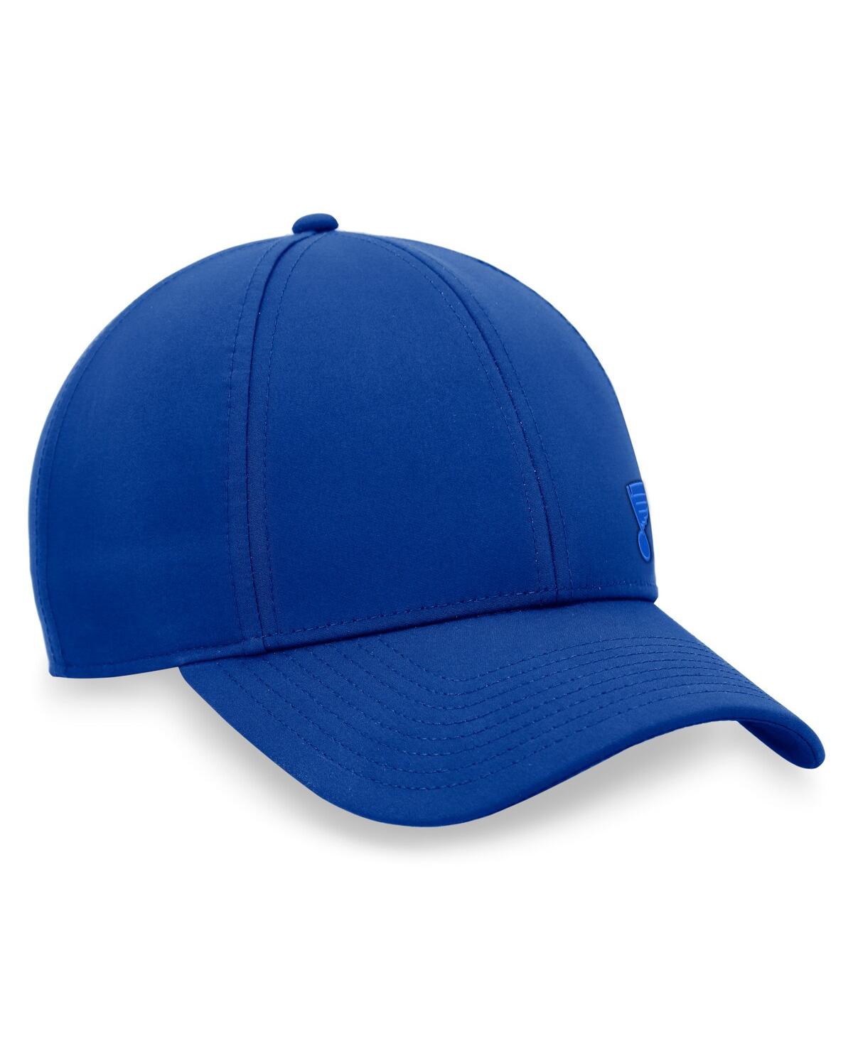 Shop Fanatics Women's  Royal St. Louis Blues Authentic Pro Road Structured Adjustable Hat