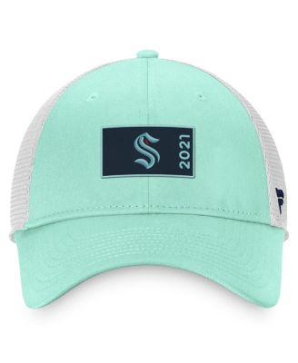 Men's Light Blue, White Seattle Kraken Authentic Pro Rink Trucker Snapback Hat
