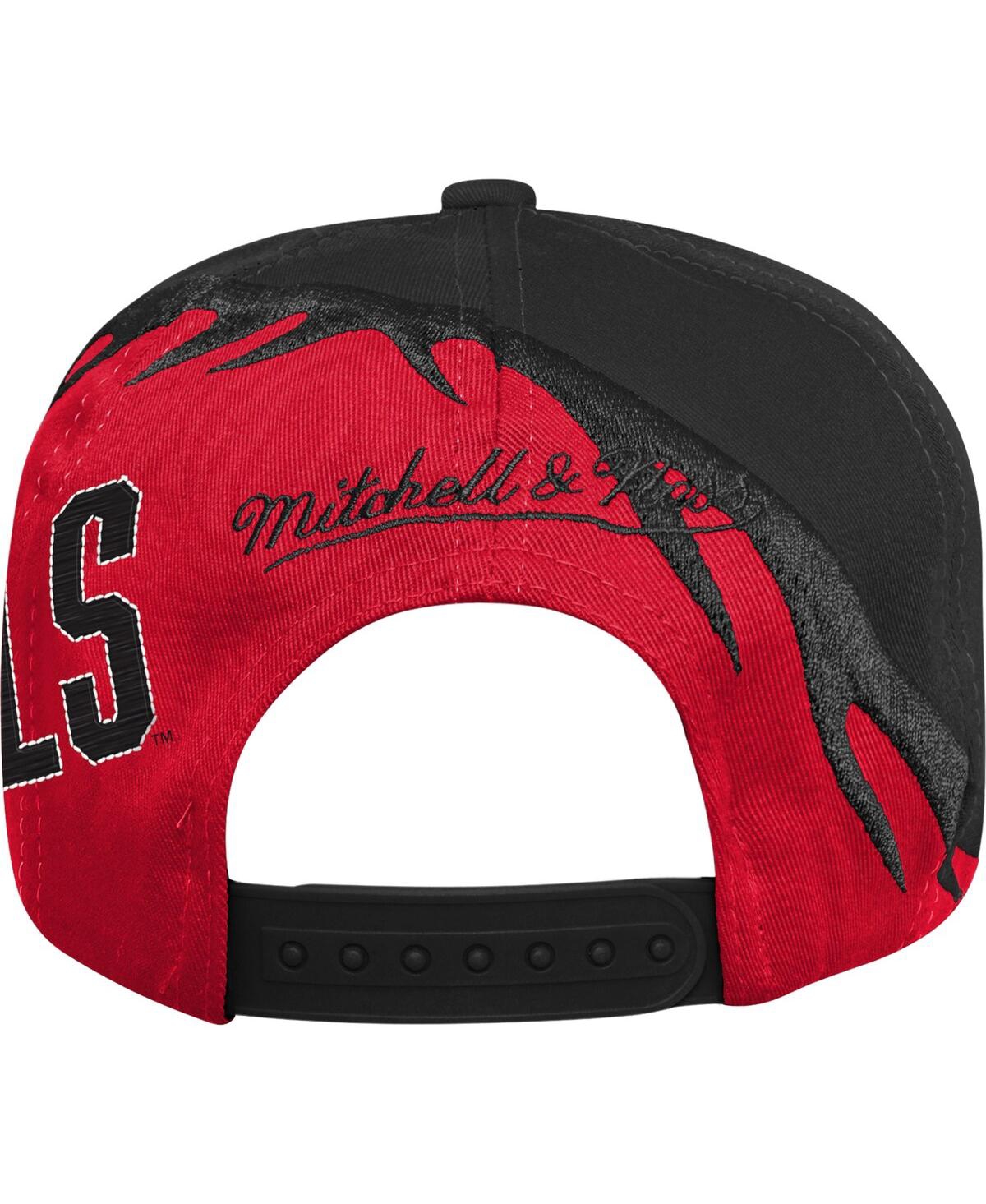 Shop Mitchell & Ness Big Boys  Scarlet And Black Unlv Rebels Spiral Snapback Hat In Scarlet,black