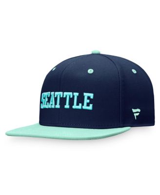 Men's Deep Sea Blue, Light Blue Seattle Kraken Heritage City Two-Tone Snapback Hat