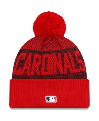 Men's Red St. Louis Cardinals Authentic Collection Sport Cuffed Knit Hat with Pom