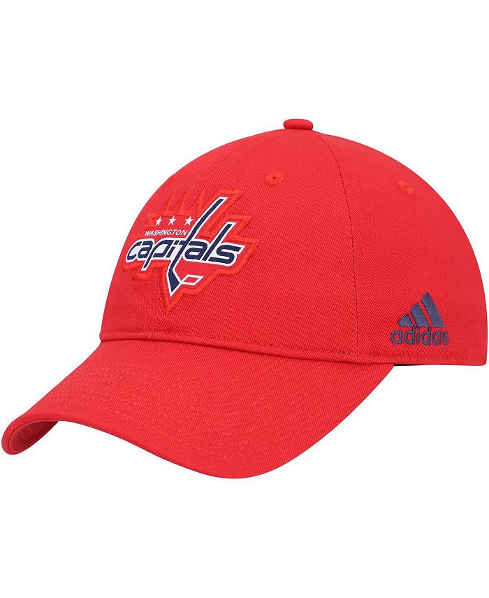 adidas Men's Red Washington Capitals Primary Logo Slouch Adjustable Hat ...