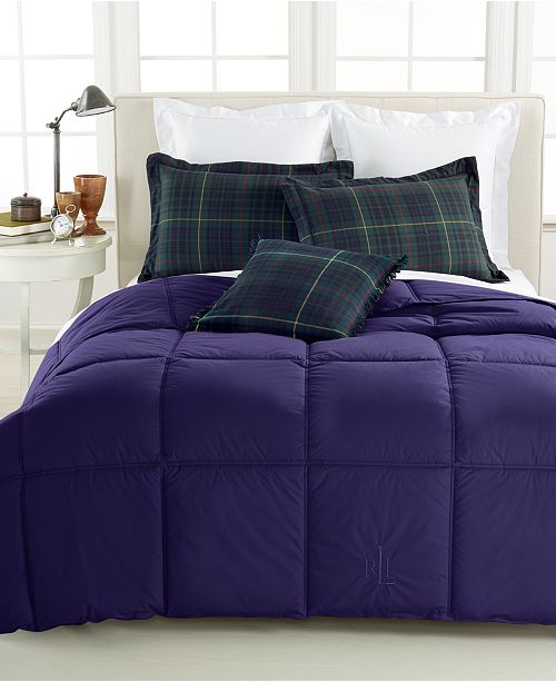 Lauren Ralph Lauren Color Down Alternative King Comforter, 100% Cotton Cover & Reviews ...