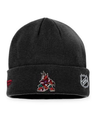 Men's Black Arizona Coyotes Authentic Pro Rink Cuffed Knit Hat