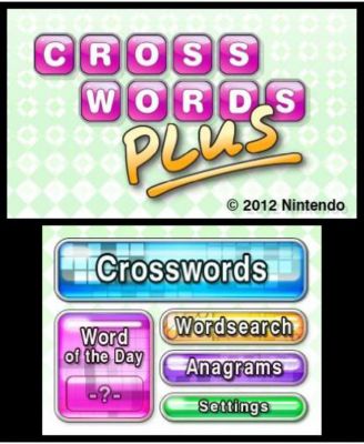 Crosswords PLUS - 3DS