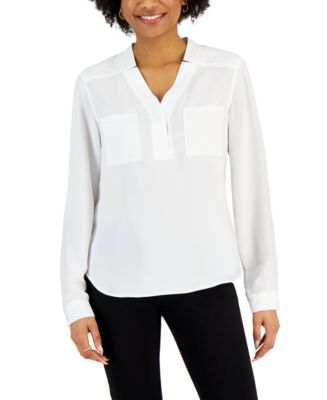 Nine West Women's V-Neck Utility Top - Macy's