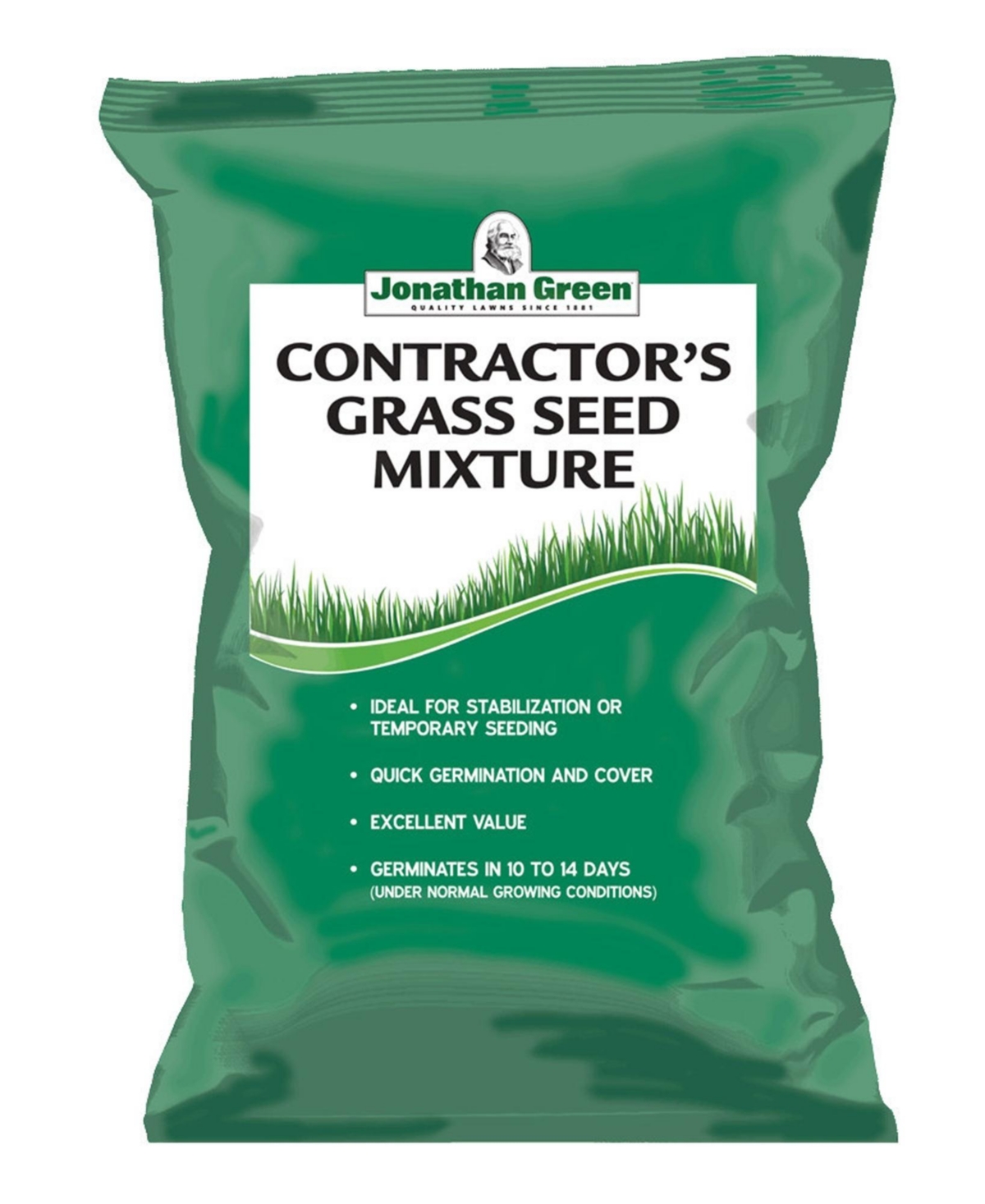 Contractor's Grass Seed Mix - 25-pound bag - Green