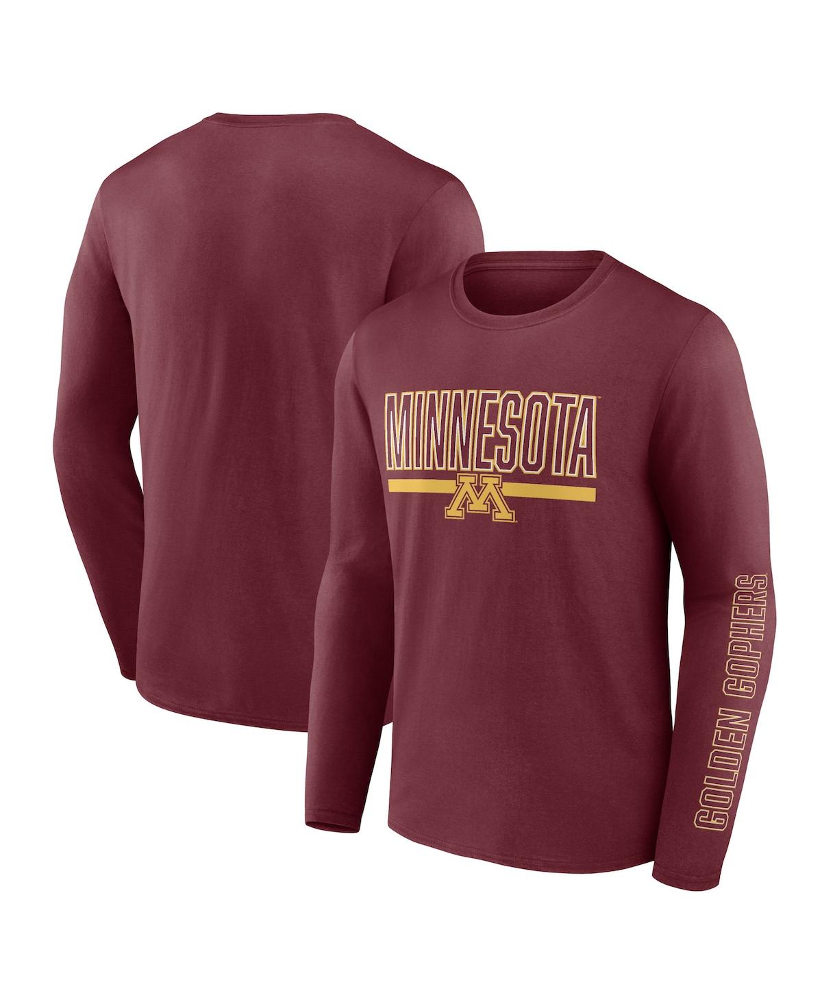 Men's FanaticsMinnesota Golden Gophers Modern Two-Hit Long Sleeve T-shirt - Maroon