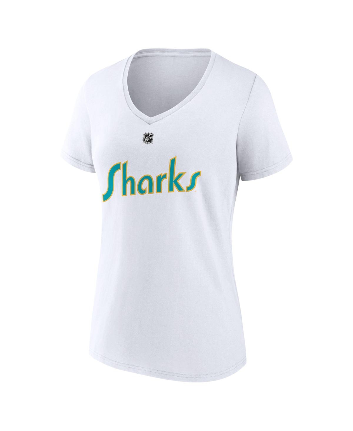 Women's Fanatics Erik KarlssonSan Jose Sharks Special Edition 2.0 Name and Number V-Neck T-shirt - White