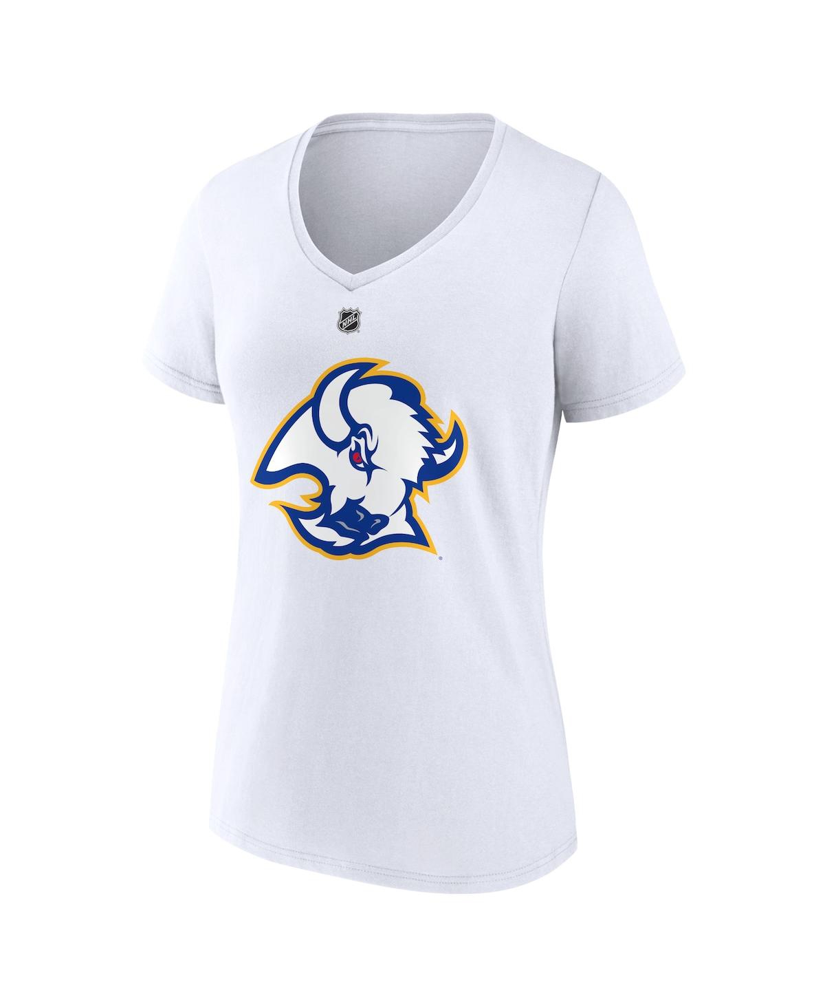 Fanatics Women's  Jeff Skinner White Buffalo Sabres Special Edition 2.0 Name And Number V-neck T-shir In White