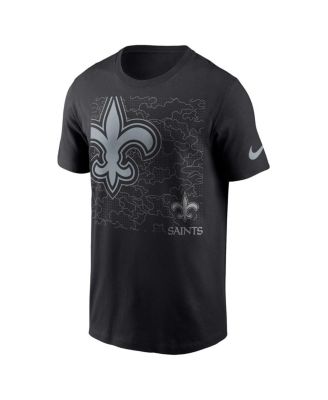 Men's Black New Orleans Saints RFLCTV T-shirt