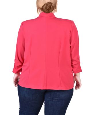 Plus Size Long Sleeve Scuba Crepe Jacket