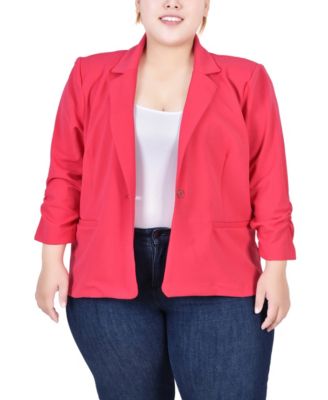 Plus Size Long Sleeve Scuba Crepe Jacket