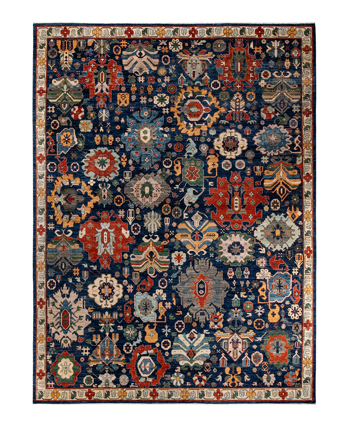 Adorn Hand Woven Rugs Serapi M1973 9'11in x 13'2in Area Rug - Blue