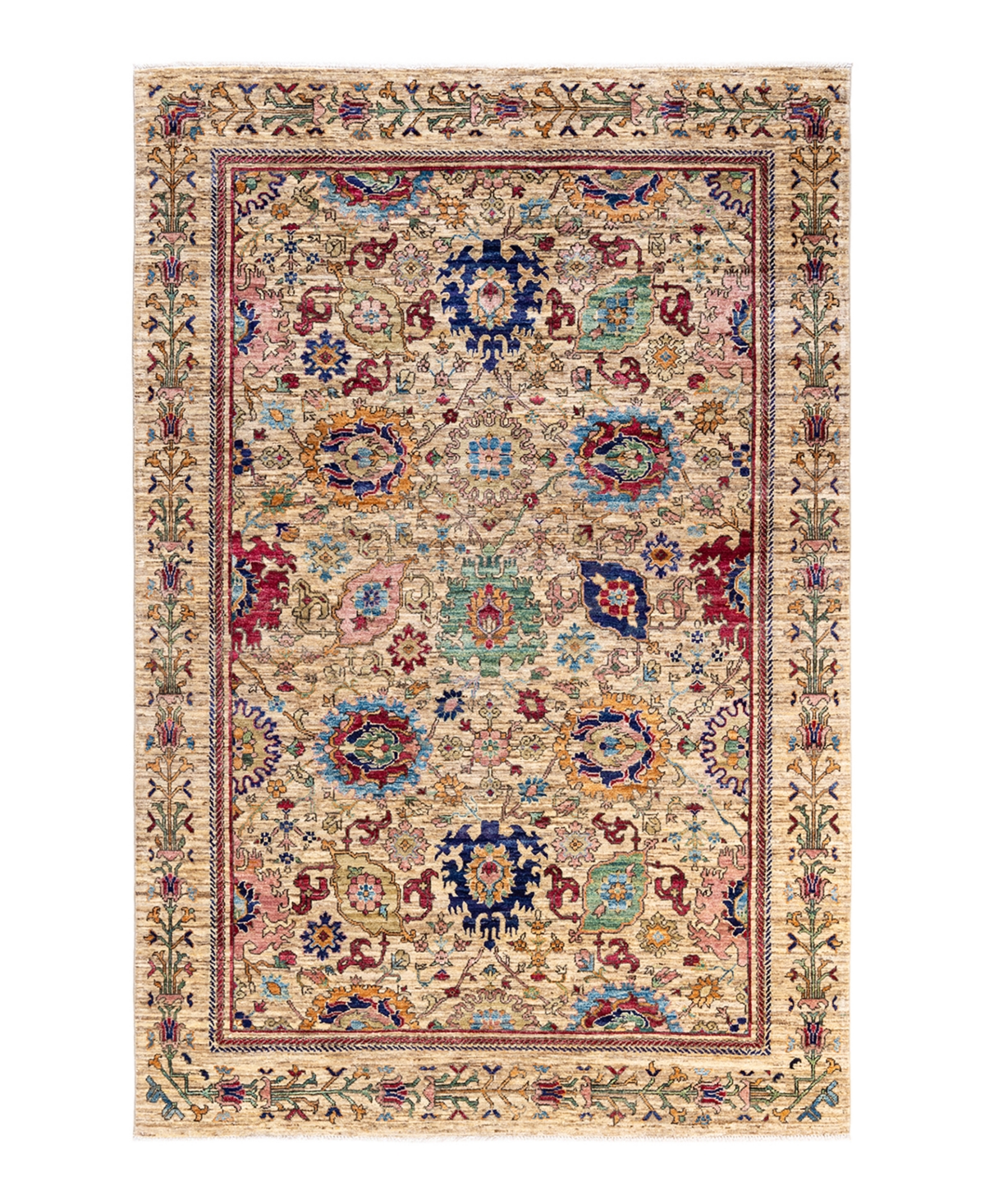 Adorn Hand Woven Rugs Serapi M1973 5'8" X 8'5" Area Rug In Ivory