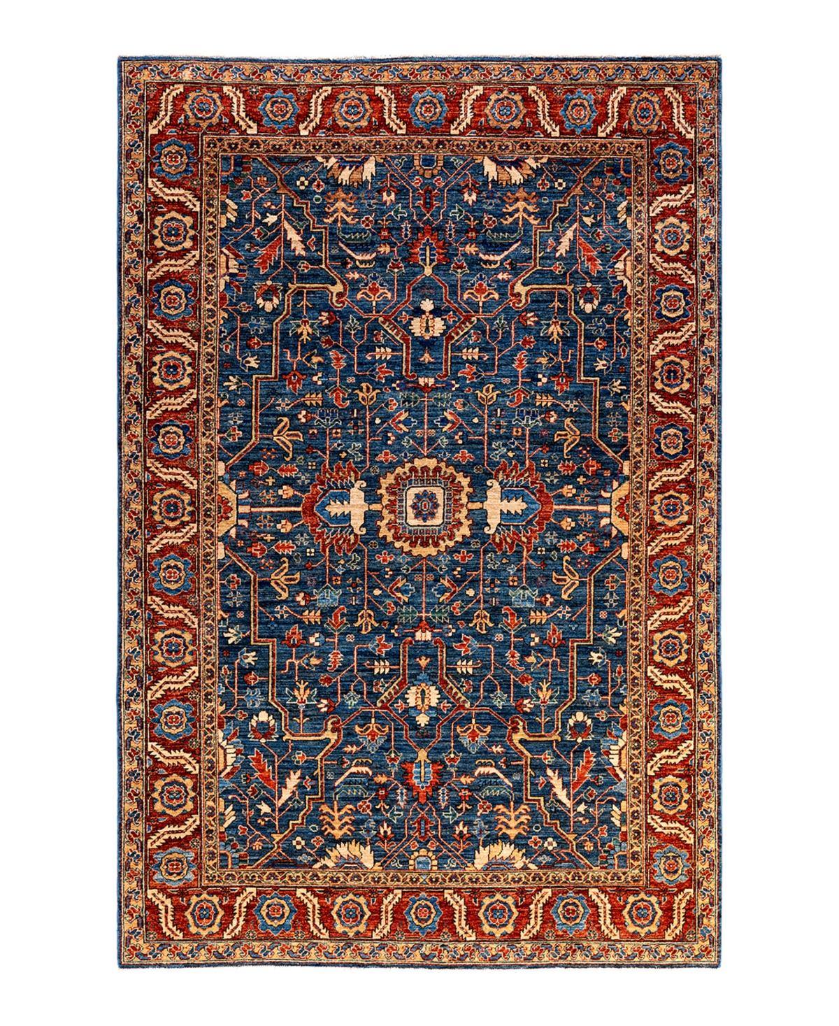 Adorn Hand Woven Rugs Serapi M1973 6' X 9' Area Rug In Mist