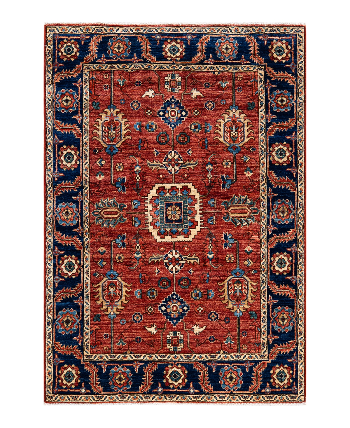 Adorn Hand Woven Rugs Serapi M1973 4' x 5'10in Area Rug - Orange