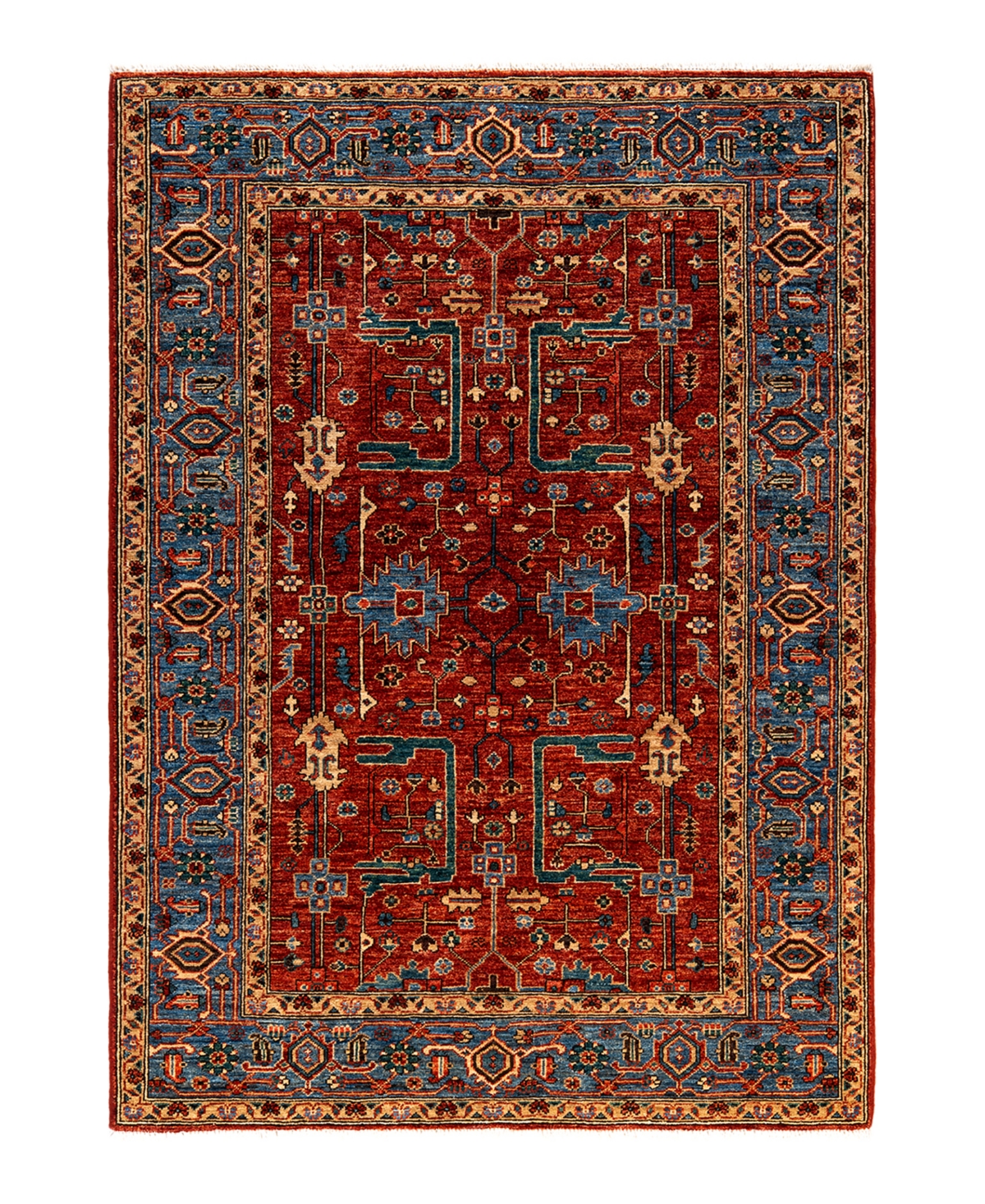 Adorn Hand Woven Rugs Serapi M1973 4'3in x 5'10in Area Rug - Orange