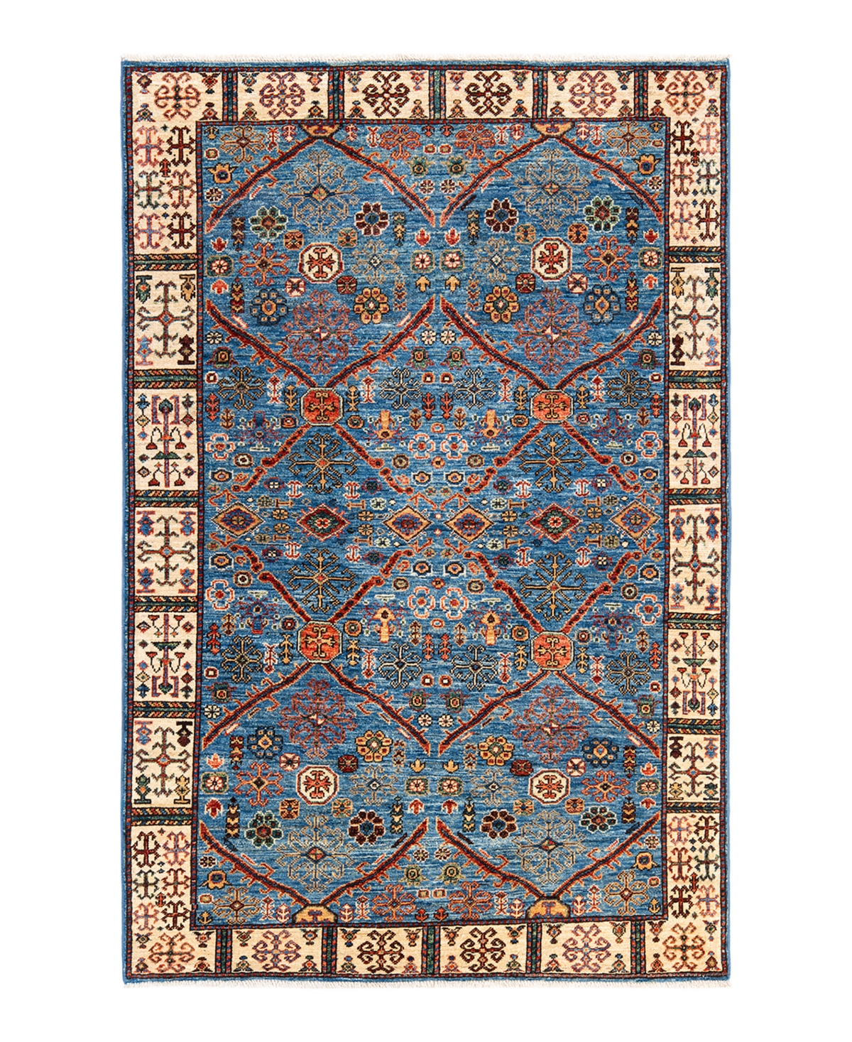 Adorn Hand Woven Rugs Serapi M1973 4'3" X 6'4" Area Rug In Mist