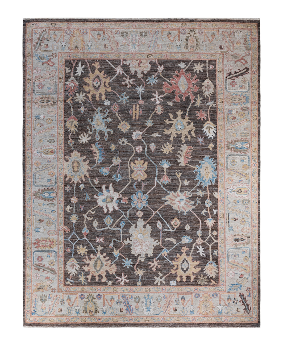 Adorn Hand Woven Rugs Oushak M1973 9'2" X 11'11" Area Rug In Beige