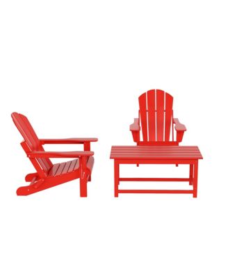 3-Piece Outdoor Paio Adirondack Conversation Set