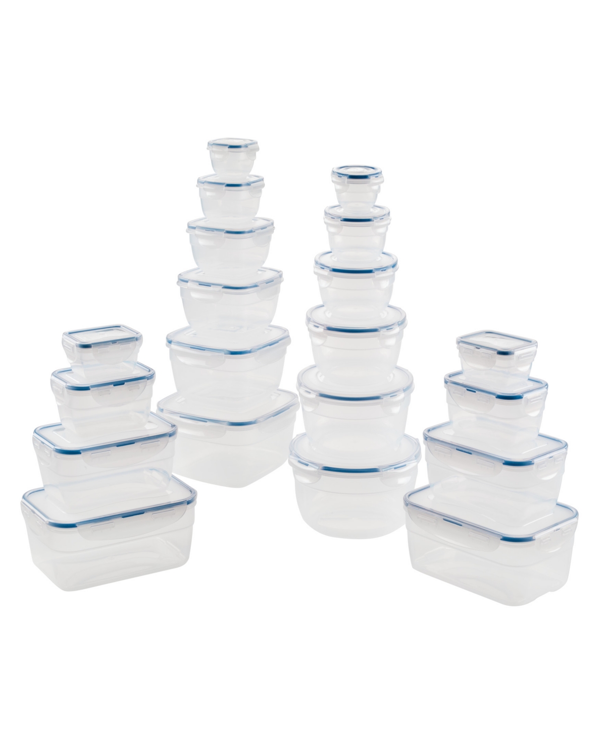 Lock N Lock Easy Essentials 40-pc. Nestable Food Storage Container Set In Clear