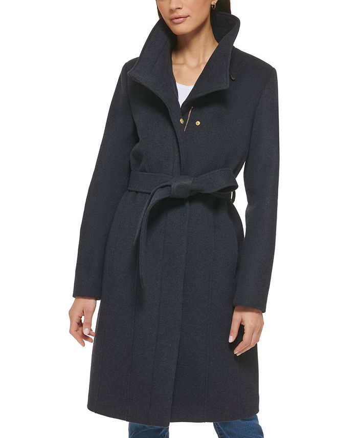 Macys cole store haan wrap coat